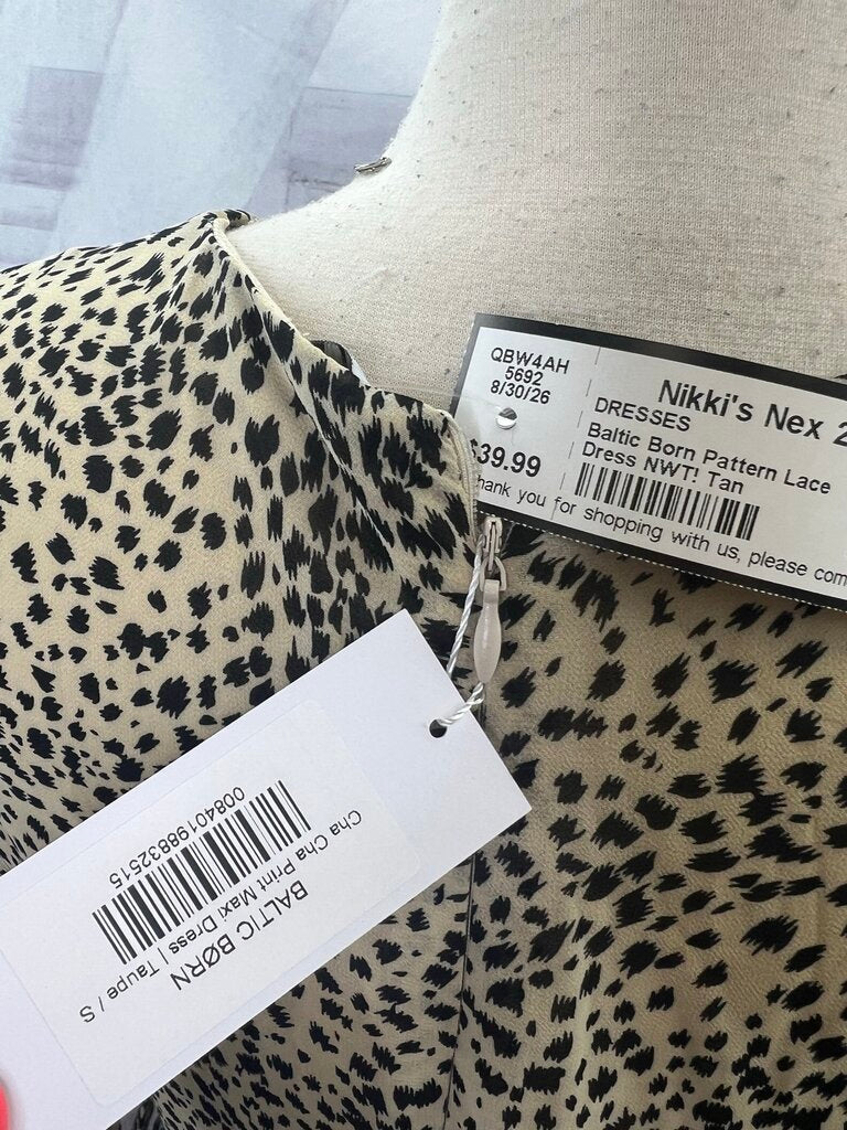 Baltic Born Cha Cha Print Maxi Dress Women's Size Small NWT!