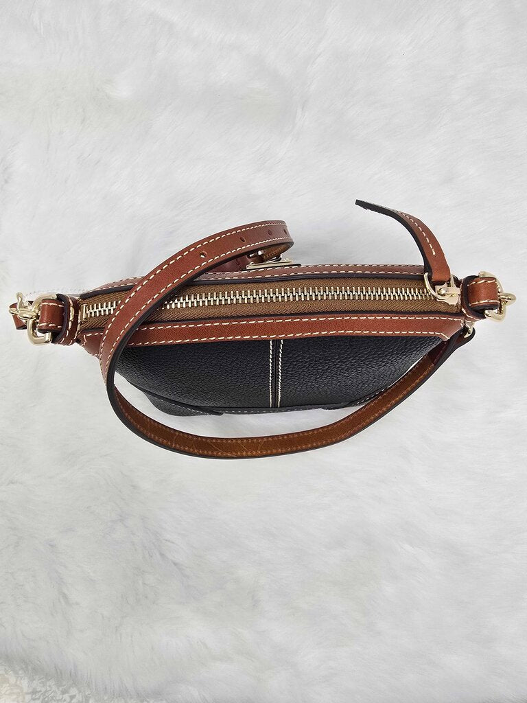 Pebble Leather Mini domed Crossbody