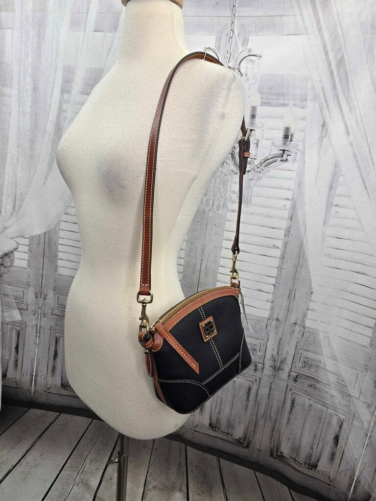 Pebble Leather Mini domed Crossbody