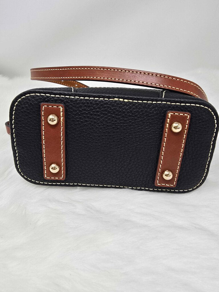 Pebble Leather Mini domed Crossbody