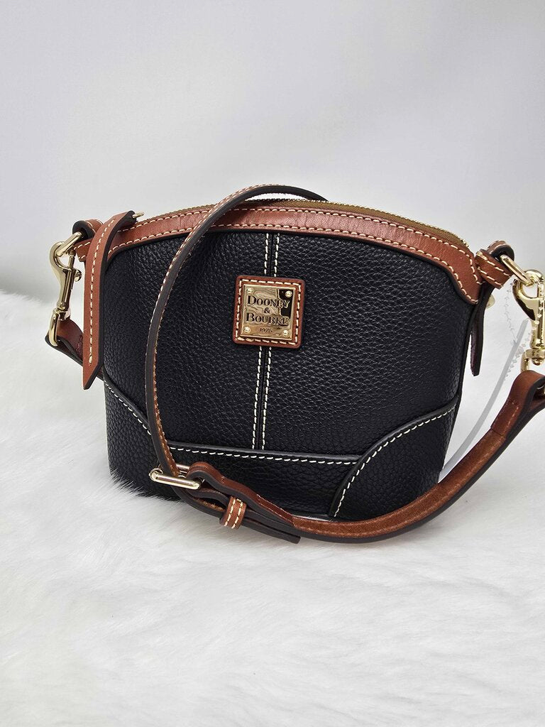 Pebble Leather Mini domed Crossbody