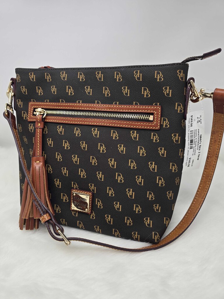 Coated Cotton/Leather Gretta Lg Shoulder Bag