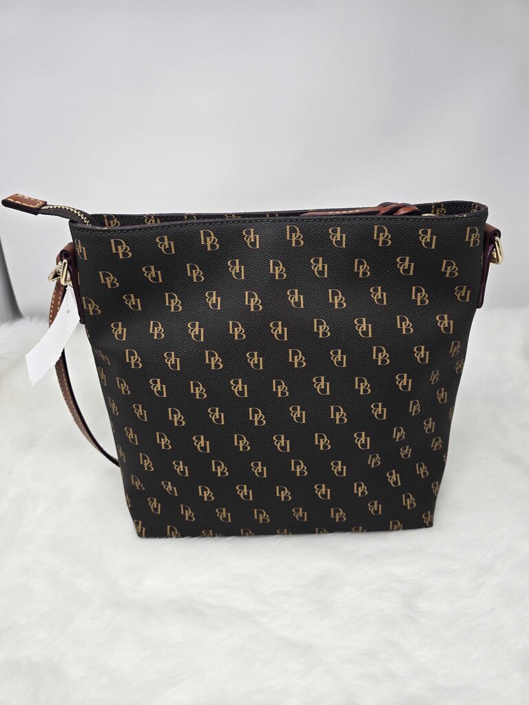 Coated Cotton/Leather Gretta Lg Shoulder Bag