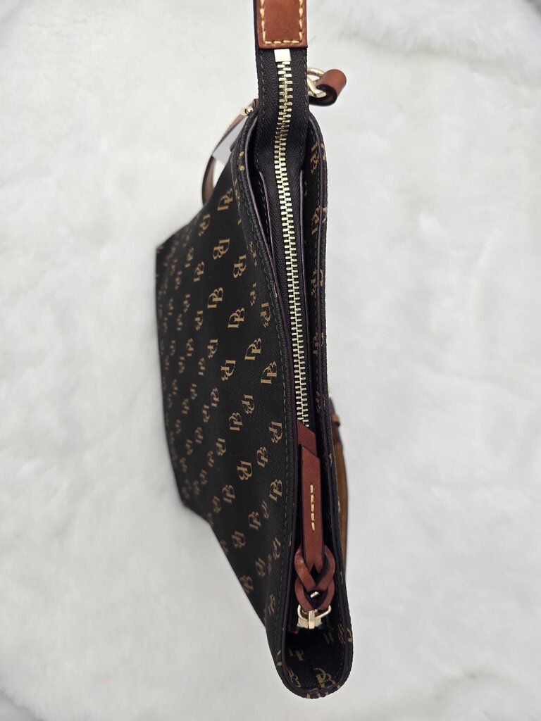 Coated Cotton/Leather Gretta Lg Shoulder Bag