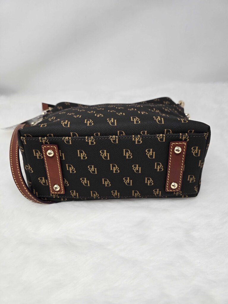 Coated Cotton/Leather Gretta Lg Shoulder Bag