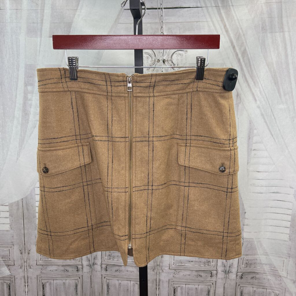 NWT (Re)sourced Zip-Front Wool Blend Mini Skirt