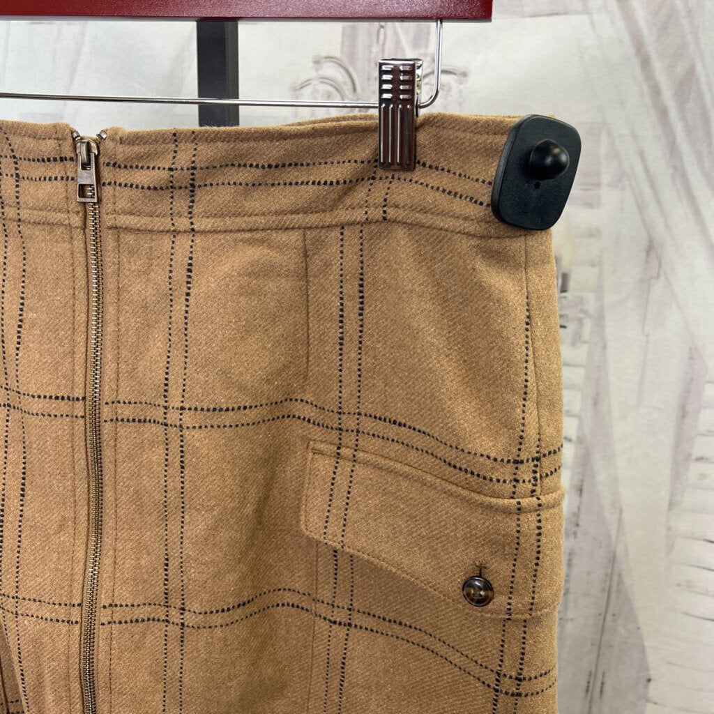 NWT (Re)sourced Zip-Front Wool Blend Mini Skirt