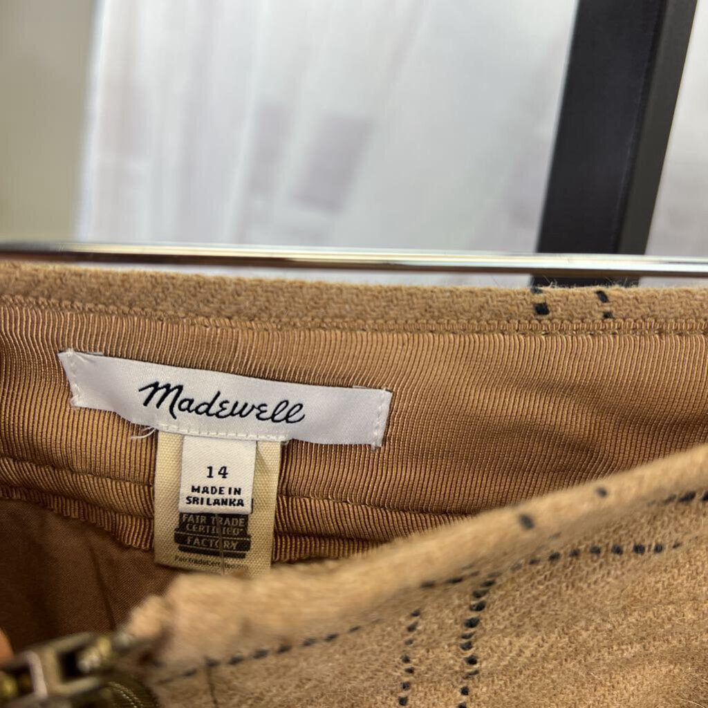 NWT (Re)sourced Zip-Front Wool Blend Mini Skirt