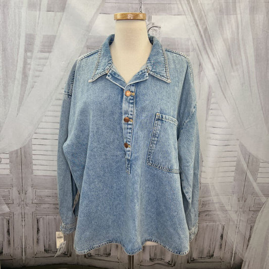NWT Becca Regenerative Cotton Denim Popover