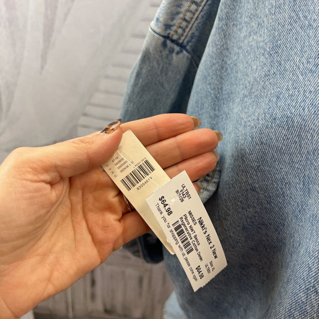 NWT Becca Regenerative Cotton Denim Popover