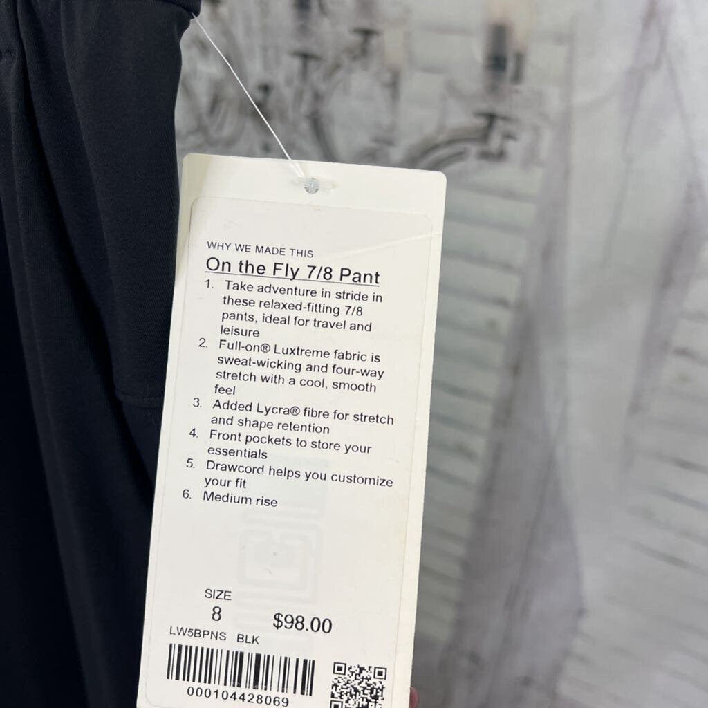 Lululemon On The Fly 7/8 Pant Black NWT Women's