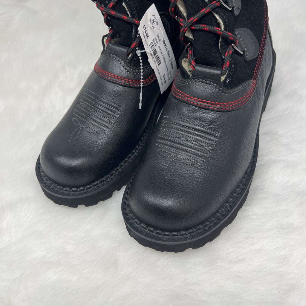 ARIAT Fatbaby Black Leather Lace Up Boots NWOB Women's Size 8.5