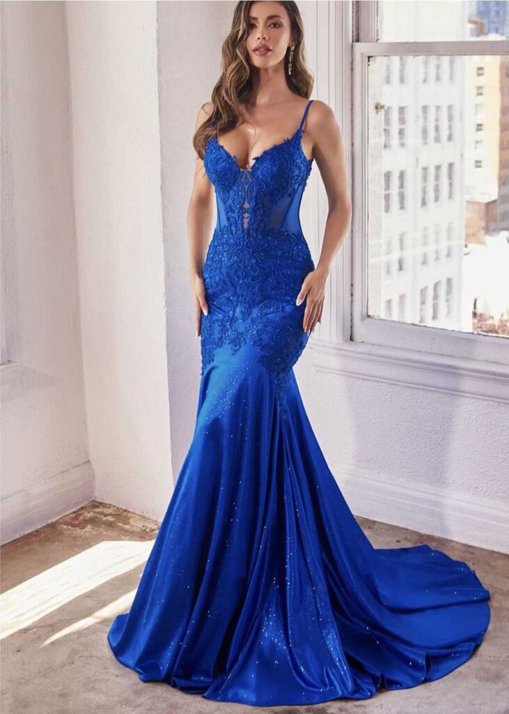 GLITTER & LACE MERMAID GOWN