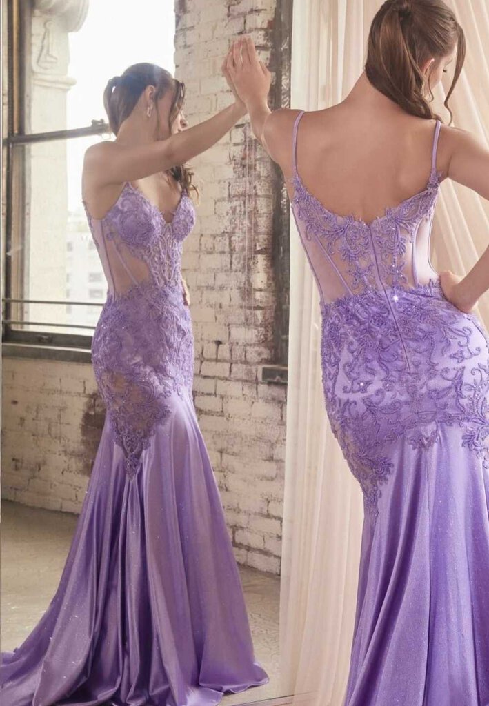 GLITTER & LACE MERMAID GOWN